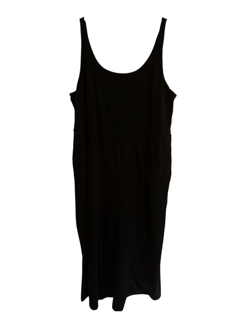 Eileen Fisher 2X Black Tank Cami Elastic Waist Romper Jumpsuit Jersey Pockets